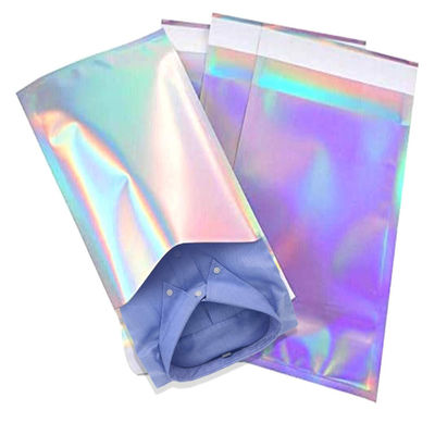 50um Poli Metalik Nakliye Zarfları, 4,3 x 6,2 inç Holografik Poli Postalar