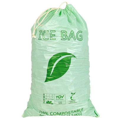 1.5mil Buz Poli Ambalaj Torbası Biyobozunur Kompostlanabilir Depolama Düşük MOQ Kullanın