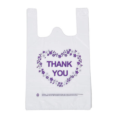 1.2mils Teşekkürler T Shirt Taşıma Çantaları,% 100 Biyobozunur Plastik Bakkal Torbaları
