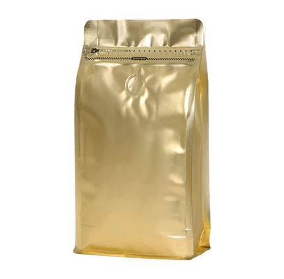 Kahve Çekirdekleri Ofset Baskı İçin Yeniden Kullanılabilir Alüminyum Folyo Çanta Düz Tabanlı