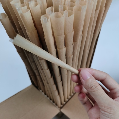 Ön Haddelenmiş 17g Organik Kenevir Konileri 1/4 Boyutlu Doğal Bambu Elyafından Yapılmıştır