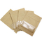 Pencere Gıda Küpe Takı Ambalaj ile Kahverengi / Beyaz Kraft Kağıt Kilitli Çanta