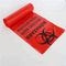 24 X 31in Plastik Kırmızı Biyolojik Tehlike Çöp Torbası Rulo Hemşirelik Evde Kullanım