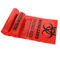 Kırmızı 19 * 23in Otoklavlanabilir Biyolojik Tehlike Çöp Torbası Biyobozunur