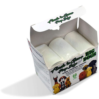 Yıkanabilir Biyobozunur Köpek Poop Çantaları, 2.5kg Toprak Dereceli Kompostlanabilir Çantalar